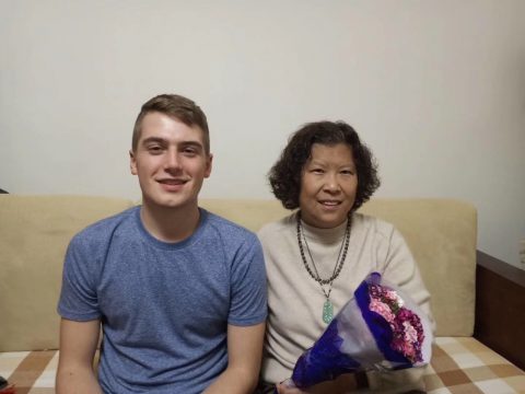 Noah with his Chinese Homestay